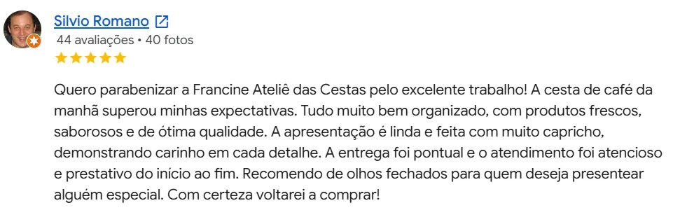 Avaliação 2 de cliente no Google