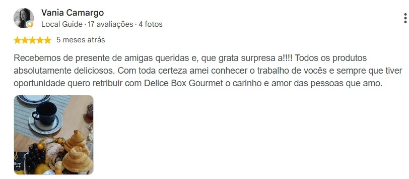 Avaliação 6 de cliente no Google